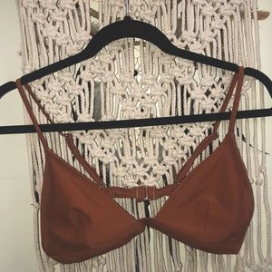 Triangle Burnt Orange Bikini Top size Medium